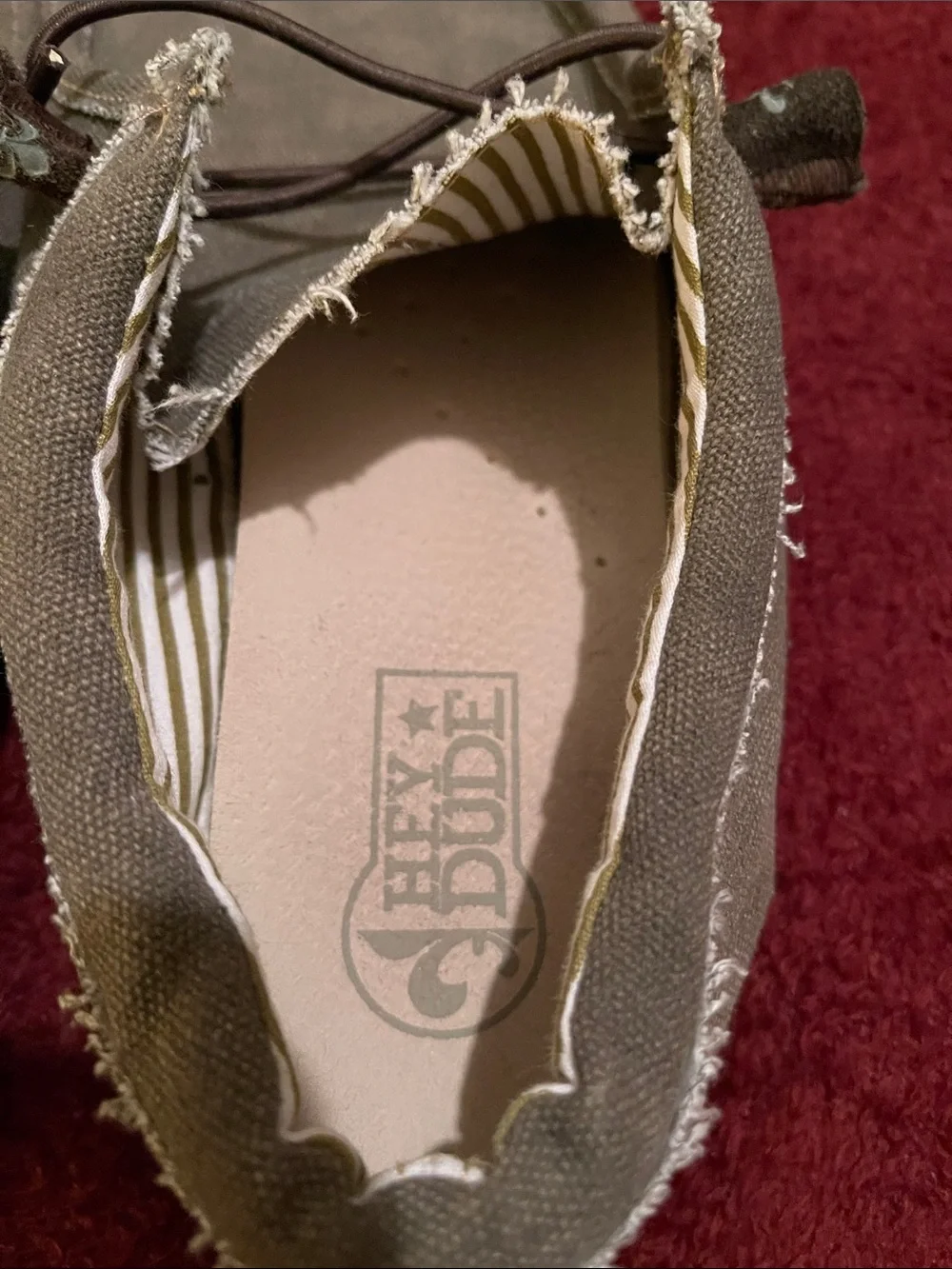 Hey Dude | Men’s Dark Brown Canvas Slip-On Loafers
